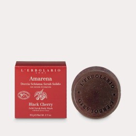 LErbolario Black Cherry (Amarena) Solid Scrub Body Wash 60g