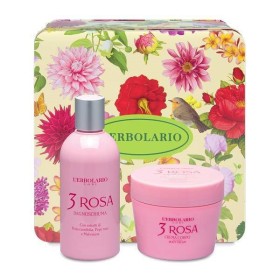 LErbolario Beauty Secrets DUO 3 Rosa Elegant flowered box with Shower Gel and Body Cream Limited edition