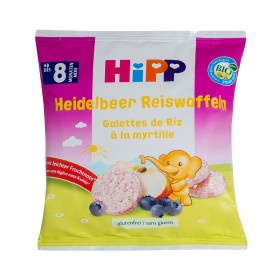 HIPP Childrens Rice Wafer Raspberry From the 8th Month 30gr-15Pcs