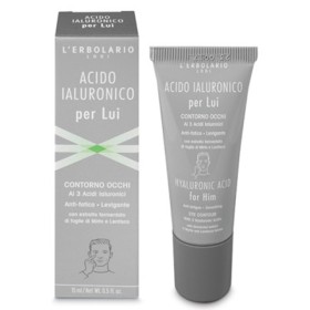 L Erbolario Hyaluronic Acid for Him Eye Contour (15ml) - Mens Eye Gel for a Rested Look