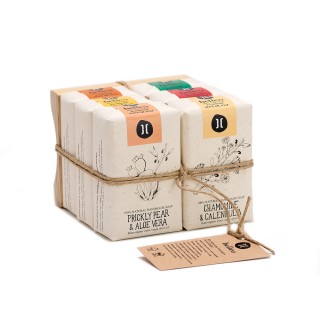 HELLEO Olive Oil Gift set with 1 soap dish & 6 soaps 120gr