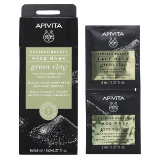 APIVITA Express Beauty Mask for Deep Cleansing with Green Clay 6x2x8ml