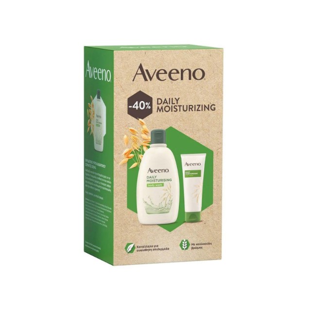 AVEENO Promo Daily Moisturizing Pack with Body Wash 500ml & Moisturizing Lotion 200ml