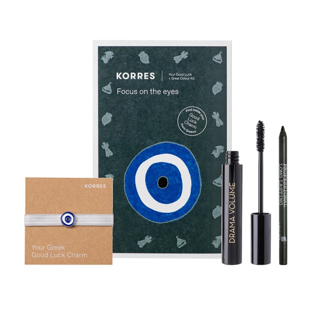 KORRES Focus on the eyes -Volcanic Minerals Mascara 11 mL + Professional Long Lasting Eyeliner Volcanic Minerals 1.2 g