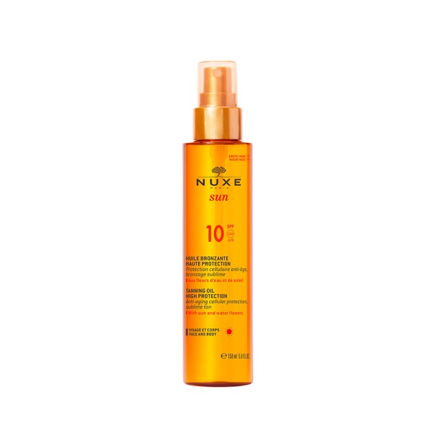 NUXE Sun Tanning Oil for Face and Body SPF10 150ml