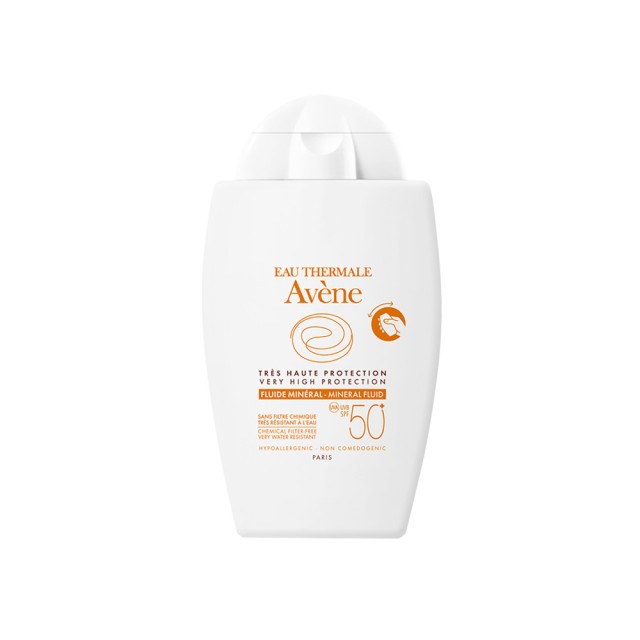 AVENE Fluide Mineral SPF 50+ - Sunscreen face with thin & 100% natural filters - 40ml