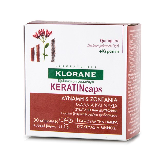 KLORANE Quinine KERATIN caps 30 capsules
