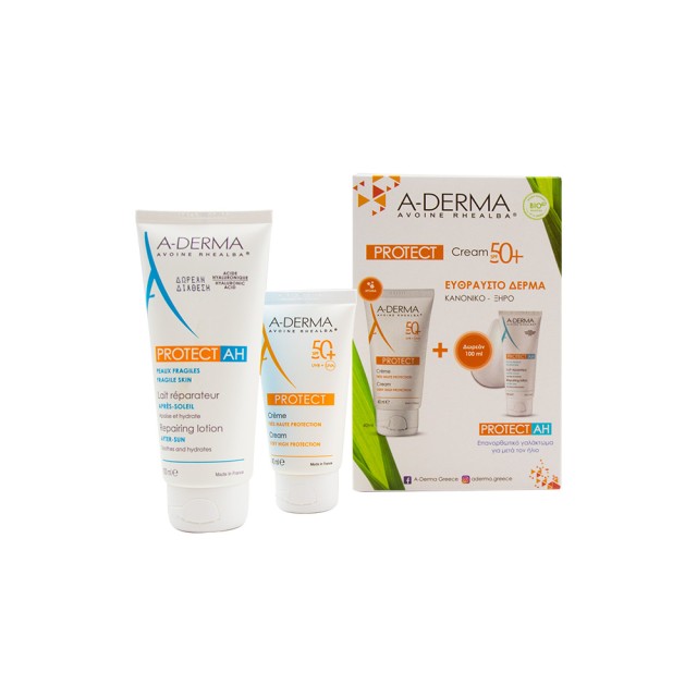 A-DERMA Protect Promo Sunscreen Face Cream SPF50 + 40ml & Gift After Sun Protect AH 100ml
