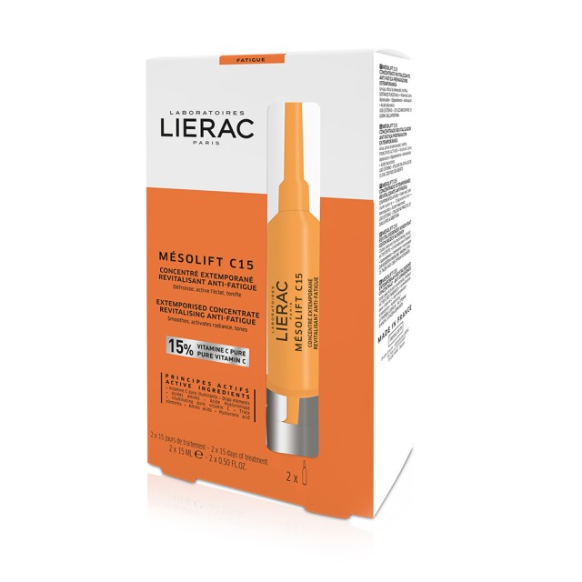 LIERAC Mesolift C15 Extemporaneous Anti-fatigue Revitalizing Concentrate 2x15ml