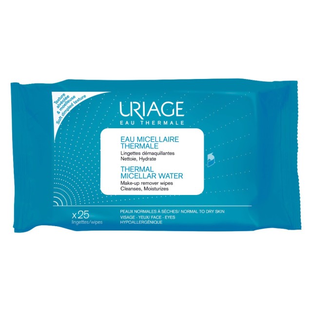 URIAGE Thermal Micellar Water Make-Up Remover Wipes 25pcs