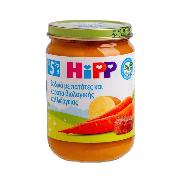 HIPP Baby beef meal with organically grown potatoes and carrots After the 5th Month - Jar 190gr