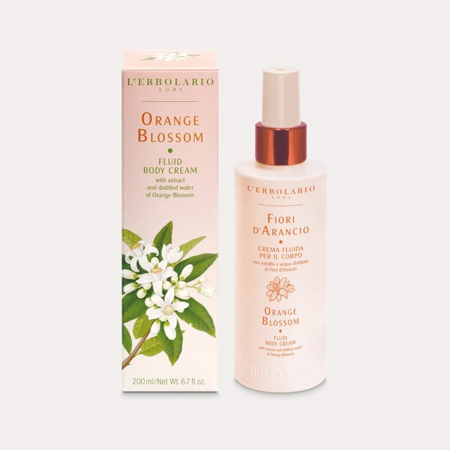 LErbolario Fiori D’Arancio (Orange Blossom) Fluid Body Cream 200ml