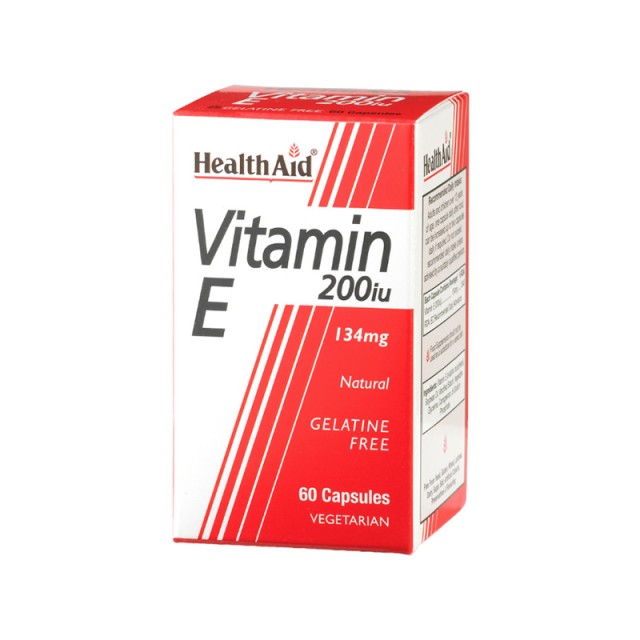 HEALTH AID Vitamin E 200iu 60 herbal capsules