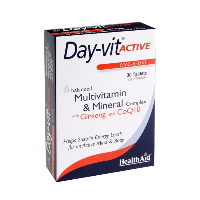 HEALTH AID Day-Vit Active Coq10 -Ginseng 30 Tabs