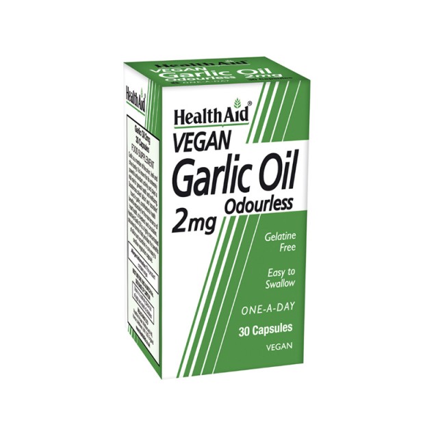 HEALTH AID Garlic Oil 2mg 30 herbal capsules