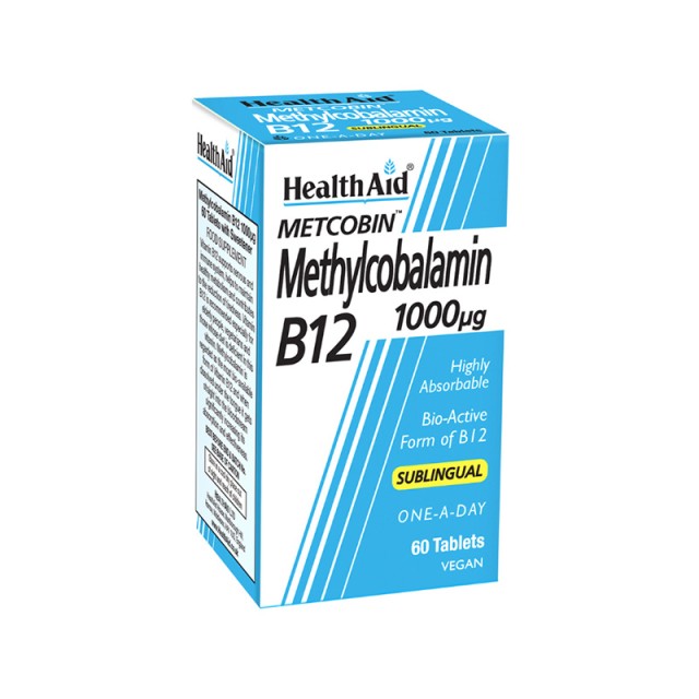 HEALTH AID Metcobin B12 Methylcobalamin Sublingual 60 Tabs