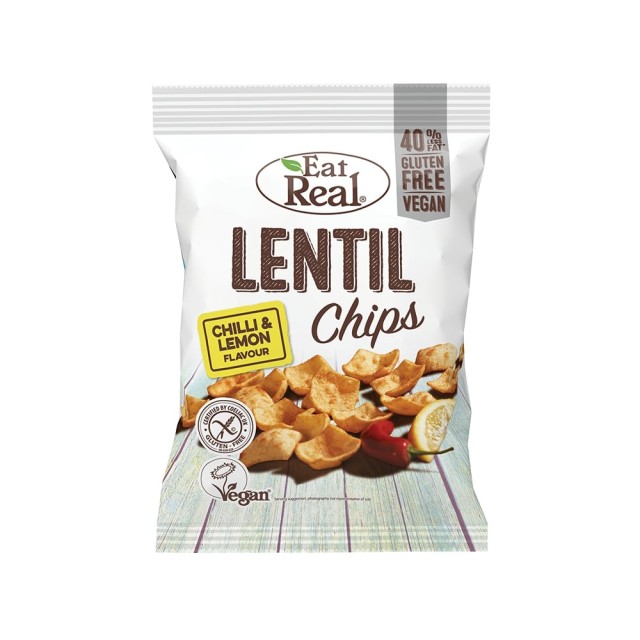 EAT REAL Chili & Lemon Lentil Chips 40gr