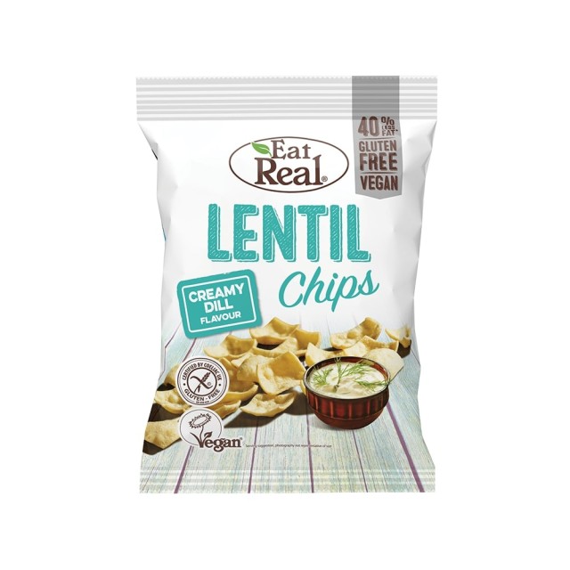 EAT REAL Chips lentil creamy dill 40gr