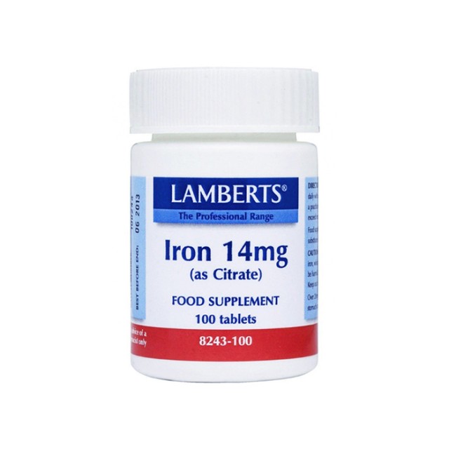 LAMBERTS Iron 14mg (Citrate) 100 tablets