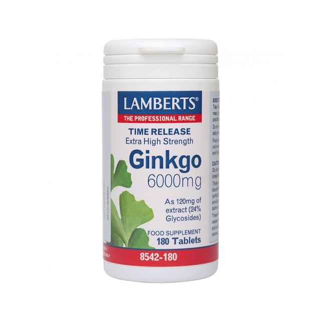 LAMBERTS Ginkgo Biloba Extract 6000mg 180 tablets
