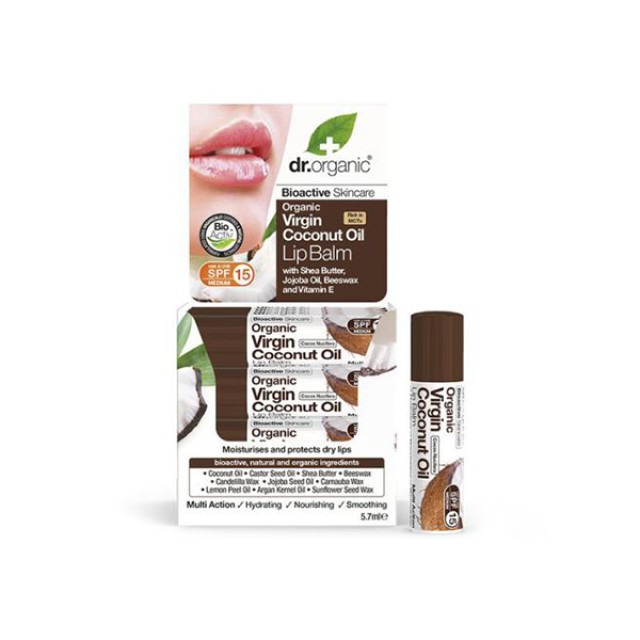 DR. ORGANIC Virgin Coconut Oil Lip Care Stick SPF15 5.7gr