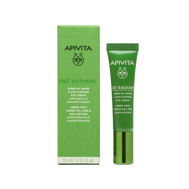 APIVITA Bee Radiant Eye Cream For Aging Signs & Relaxed Face With White Peony
