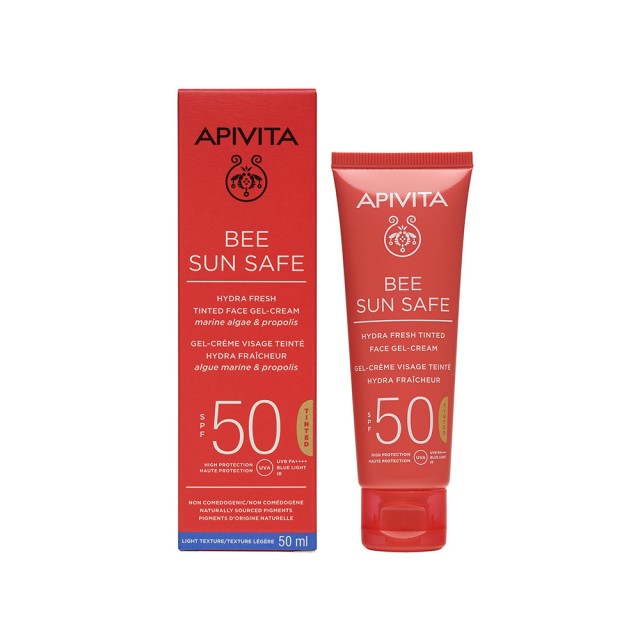 APIVITA Moisturizing Face Cream-Gel With Color Spf50 50ml