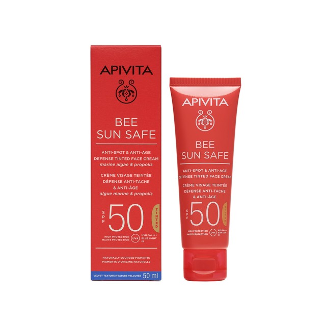 APIVITA Face Cream Against Panades & Wrinkles With Color Spf50 50ml