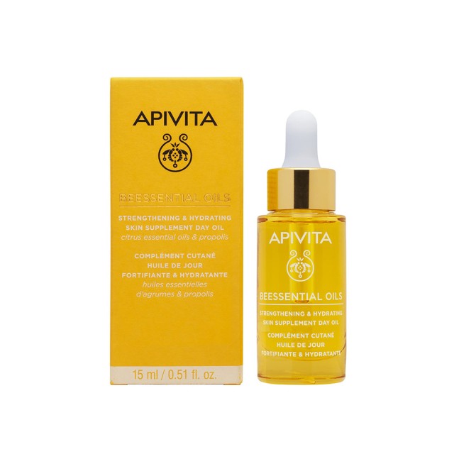 APIVITA Day Face Oil Strengthening & Moisturizing Supplement New 15ml