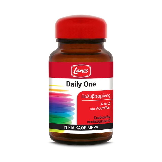 LANES Multivitamins Daily One - 30 tablets in a glass bottle.