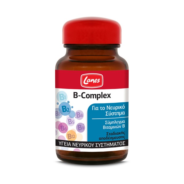 LANES B-Complex - 60 tablets in a glass bottle.