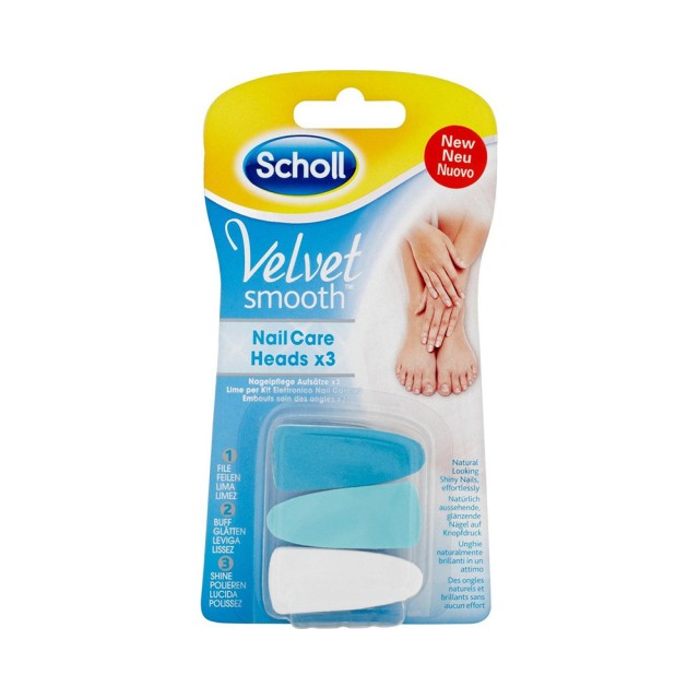 SCHOLL Velvet Smooth Nail Care Heads x3