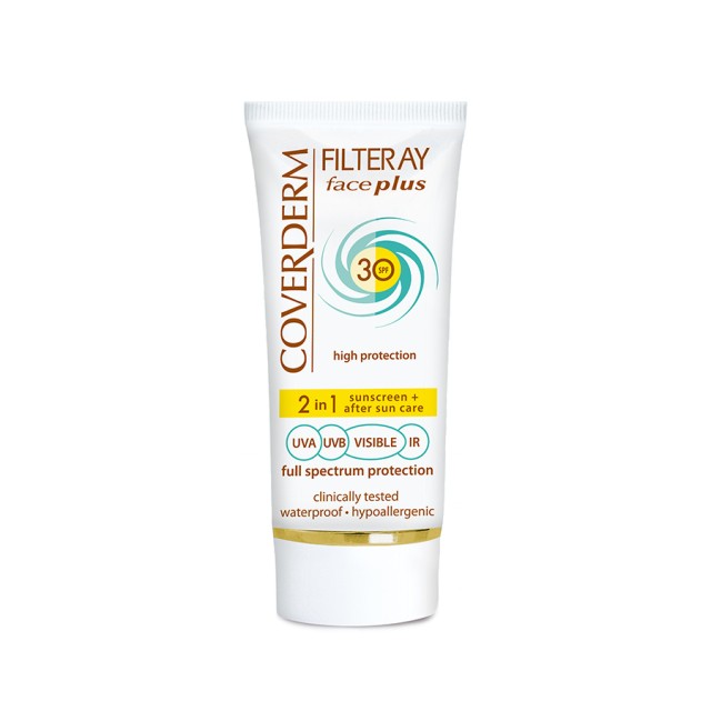 COVERDERM Filteray Face Plus 2 in 1 Sunscreen & After Sun Care Dry/Sensitive Skin SPF30 50ml
