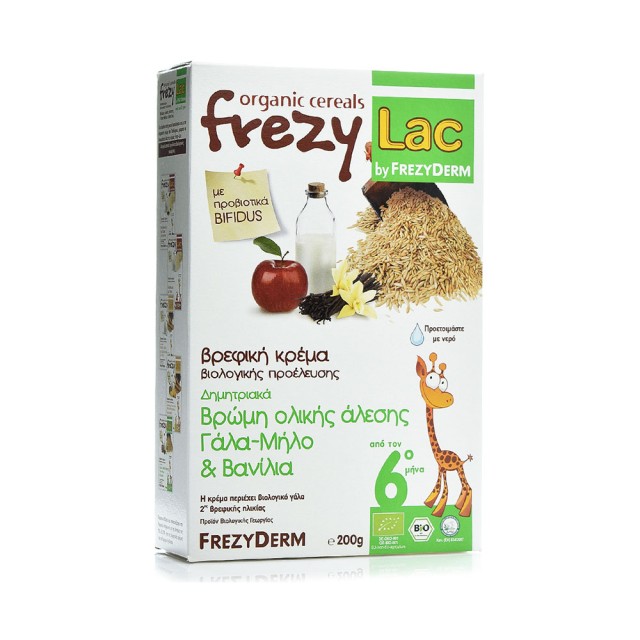 FREZYDERM Frezylac Whole Wheat Milk Apple-Vanilla 200gr