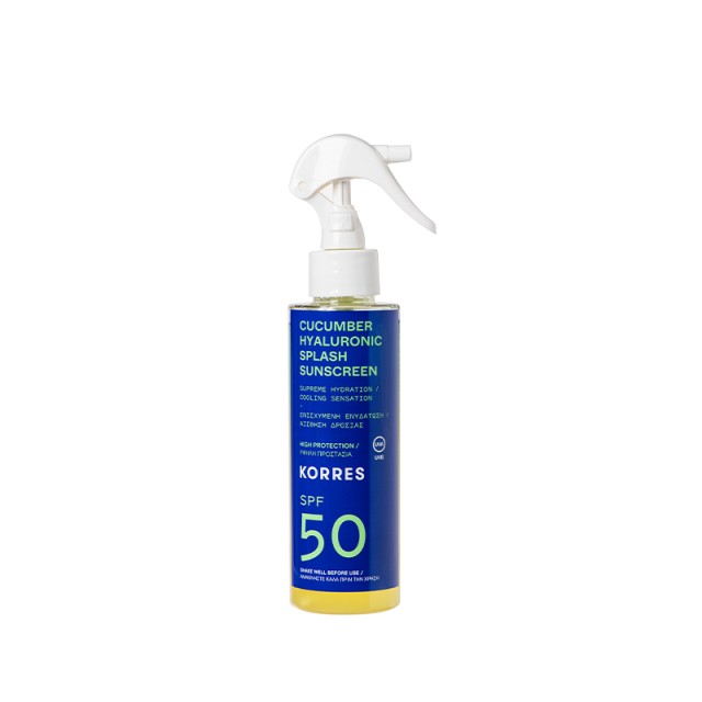 KORRES Cucumber Hyaluronic Splash Sunscreen SPF50 150ml