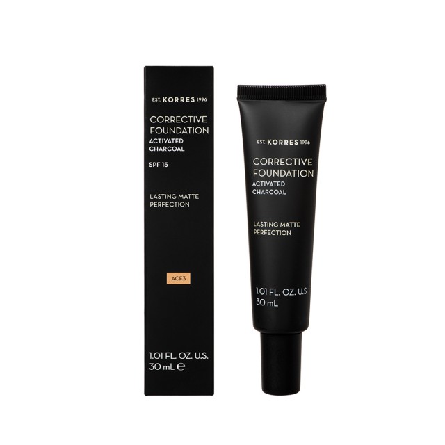 KORRES Activated Charcoal Corrective Foundation ACF3 30ml