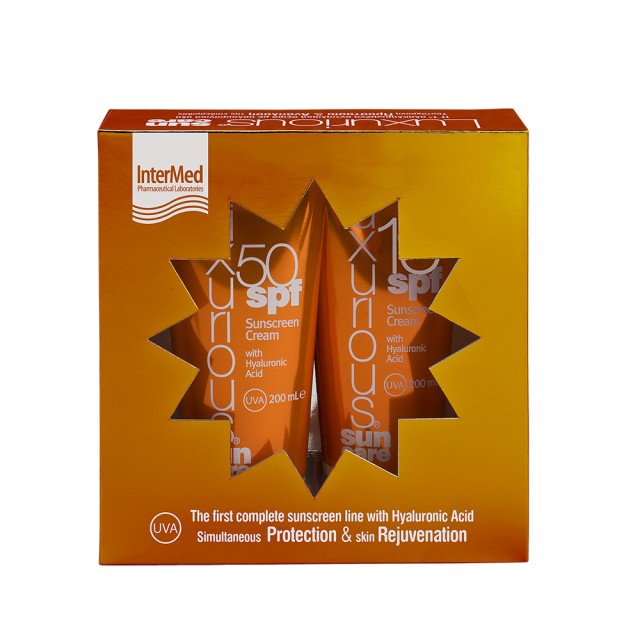 INTERMED Low Protection Face Cream SPF50 75ml & Sunscreen Cream SPF15 200ml