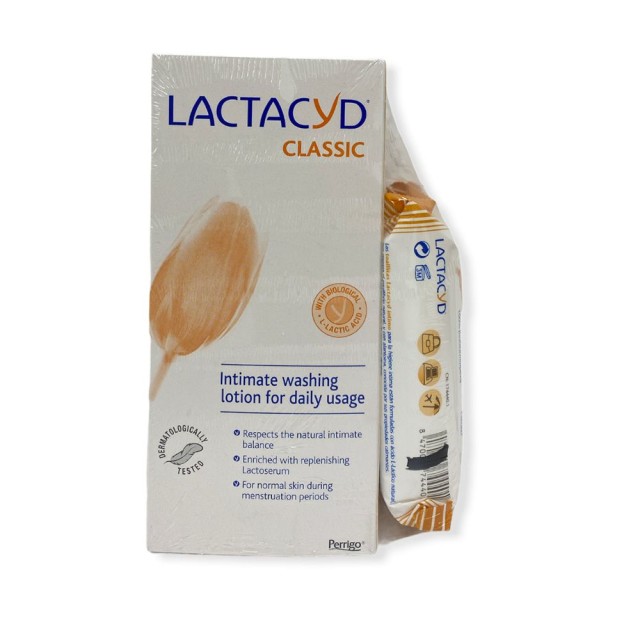 LACTACYD Daily Lotion 300Ml + Wipes Gift