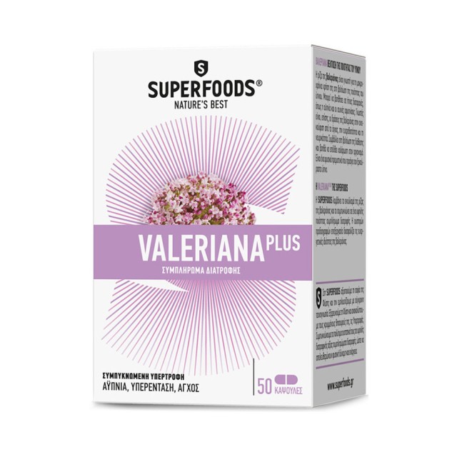 SUPERFOODS Valeriana Plus 300mg 50 capsules