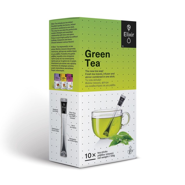 ELIXIR TEA Green Tea 10 tea sticks