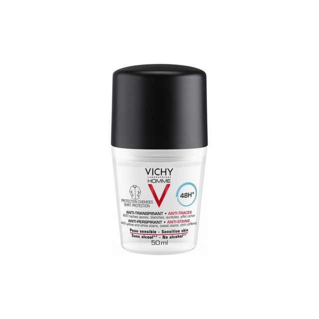 VICHY Deodorant Roll - On Homme Anti-Stains 48H 50ml