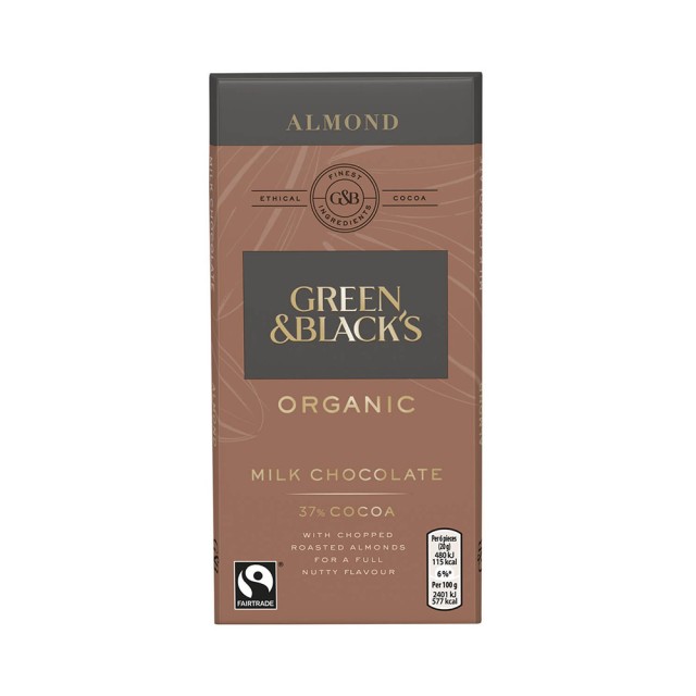 GREEN & BLACK’S milk chocolate with almond 90gr