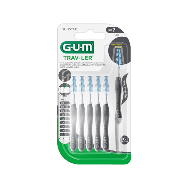 GUM Trav-Ler Antibacterial 2.6mm 6pcs