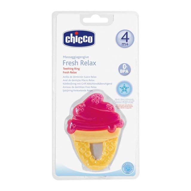 CHICCO Refreshing Teeth Ring Ice Cream Pink 4m + 1pc