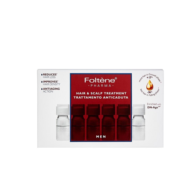 FOLTENE PHARMA Anti-Hair Loss Treatment for Men with 12 ampoules lasting 1 month