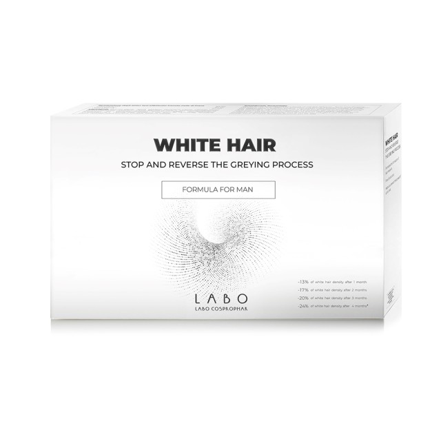 LABO WHITE HAIR Treatment Man Treatment for the Development of White Hair 40vials x 3.5ml