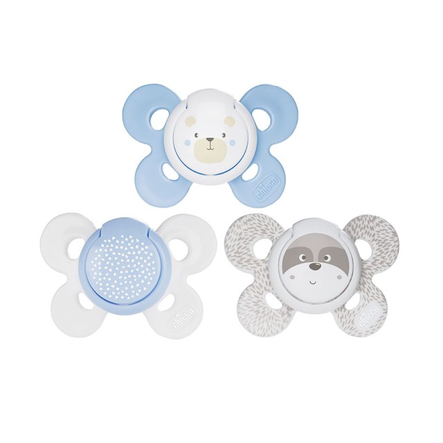 CHICCO Pacifier COMFORT, 0-6m, 2pcs, Blue with case