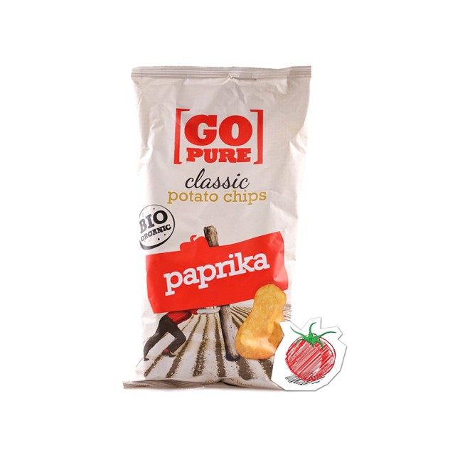 GO PURE Chips with paprika 125gr