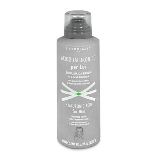 LErbolario Mens Protective Shaving Foam 3-Hyaluronic Acids 200ml