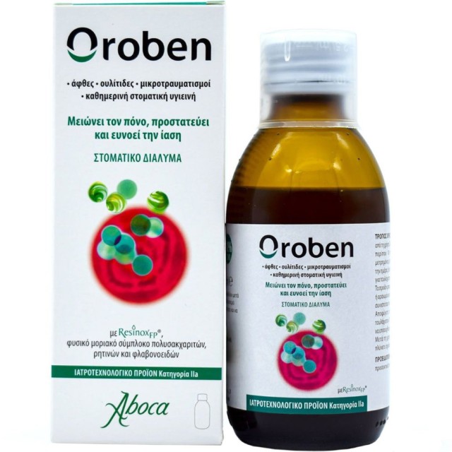 ABOCA Oroben Oral Solution For Protection & Relief From Canker sores & Gingivitis 150ml